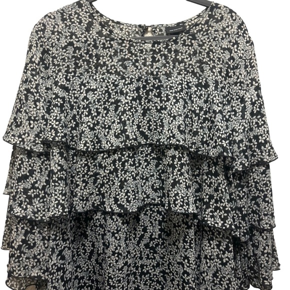 Who What Wear Floral Layered 3/4 Flutter Sleeve Dress Size XXL - Picture 3 of 8